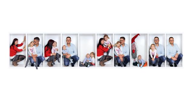 Familie mal anders...z.B. als Panorama im Kasten..